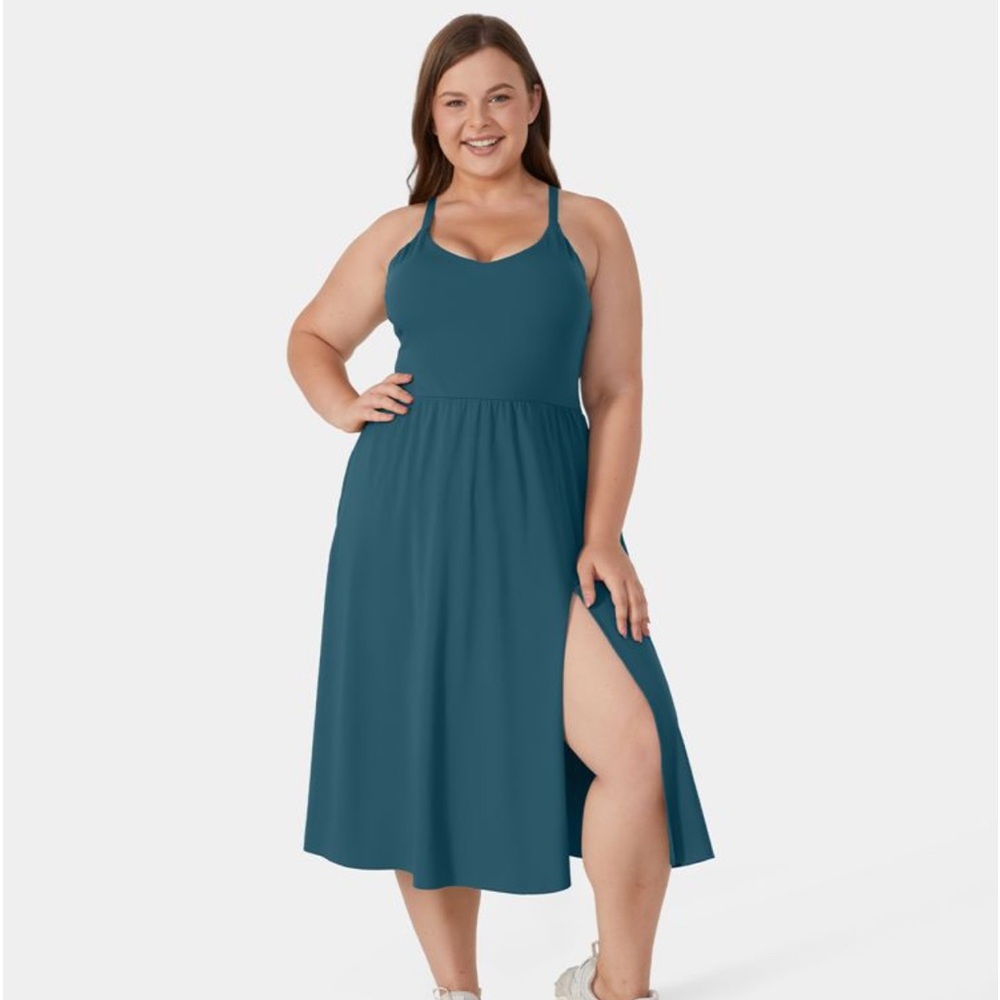 COPY - NWT Halara Everyday Plus Size Midi Chill Dress-La Land
